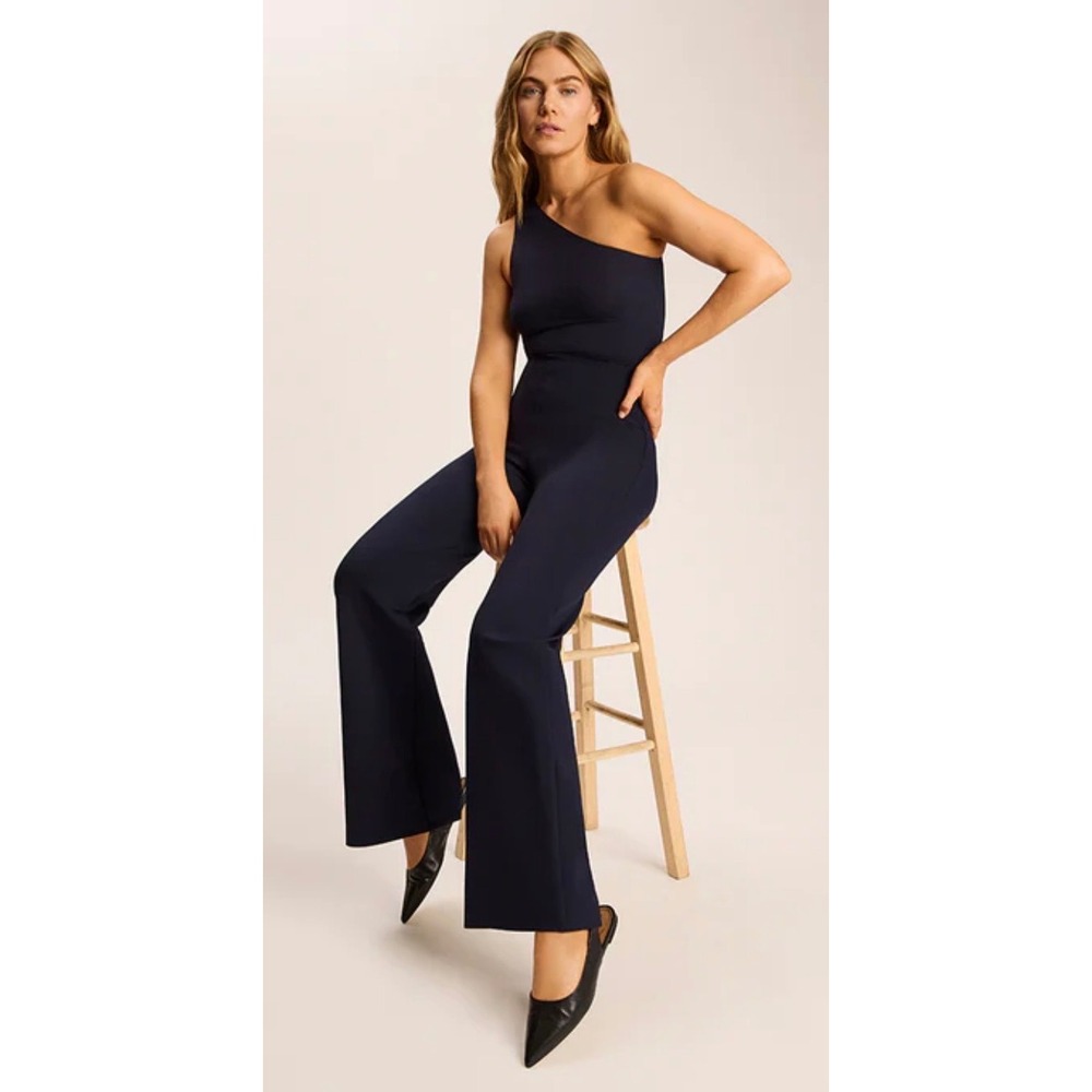 Commando Neoprene Wide Leg Pants Black Size Medium Raw Hem